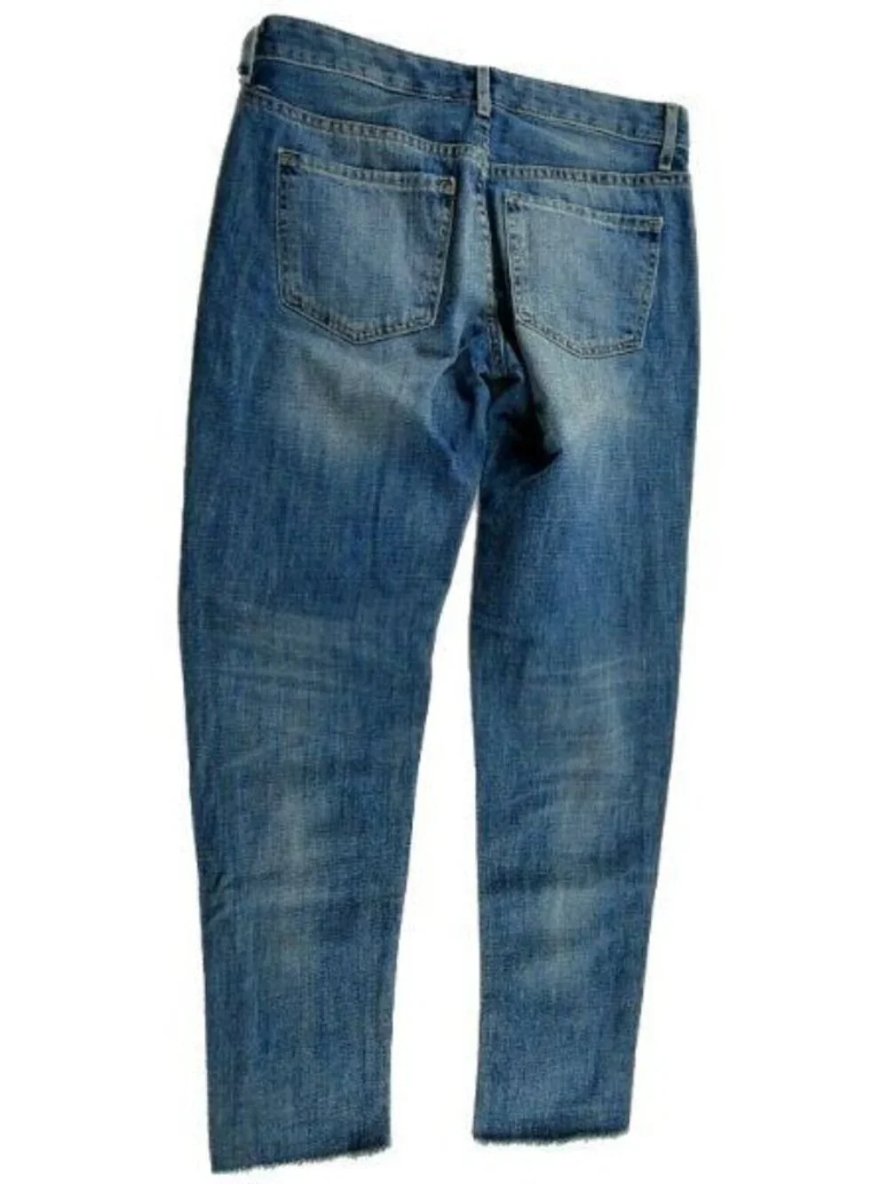 Mossimo Boyfriend Crop Jeans Womens Size 00 Mid Rise Distressed Denim Pants